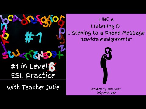 David's Assignments CLB 6 Listening