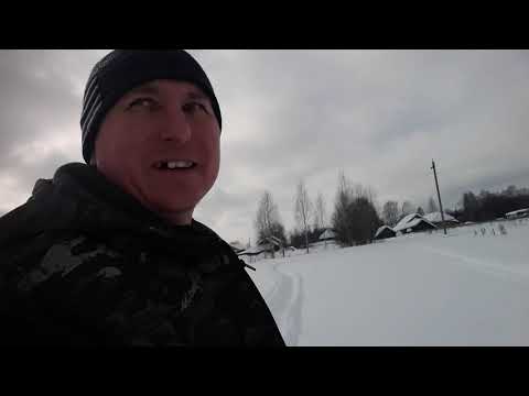 снегоход динго Т125 по глубокому  снегу