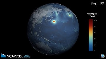 Surface Wind Speed From a High Resolution Simulation of Present Day Earth