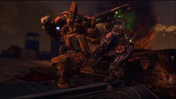XCOM EW: MEC Trooper punching a Mechtoid