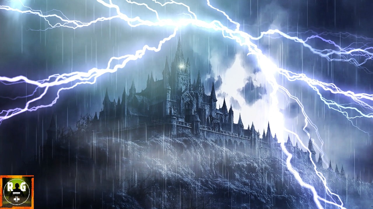 Интенсивные звуки грозы с проливным дождем, сильными ударами молний и мощным громом для сна