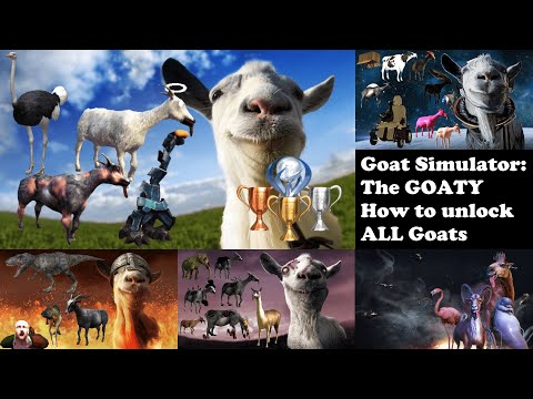 Goat Simulator: The GOATY - How to unlock ALL Goats/Mutators! [PS4]