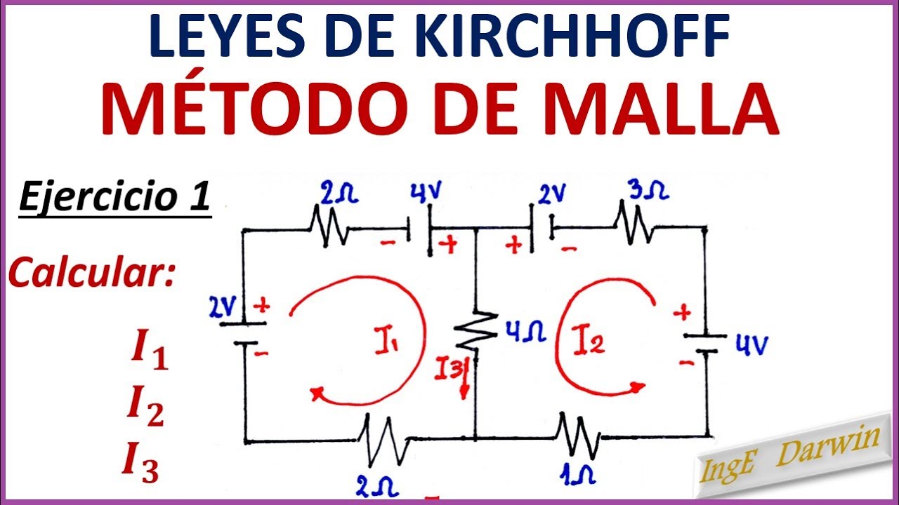 LEY DE KIRCHHOFF (MALLAS) / EJERCICIO 1 - YouTube