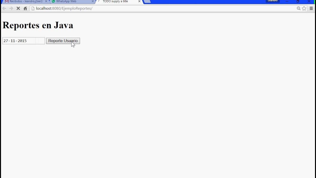 Java EE enviar parámetro a JasperReport - YouTube