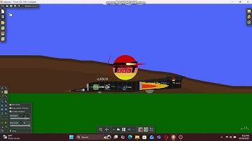 Algodoo - 1997 Thrust SSC Crashable