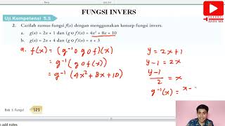 Fungsi Invers || Uji Kompetensi 5.5 No. 2 bagian a dan b