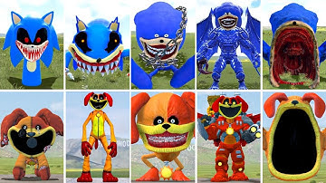 EVOLUTION OF ALL SONIC EXE VS DOGDAY SMILING CRITTERS POPPY PLAYTIME CHAPTER 4 In Garry