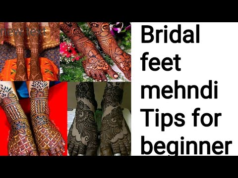 bridal leg mehndi design tips/feet mehndi design tutorial/simple leg mehndi