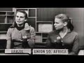 1958 High school exchange students: Brazil, Ethiopia, Italy, S. Africa. "How do you view Americans?"