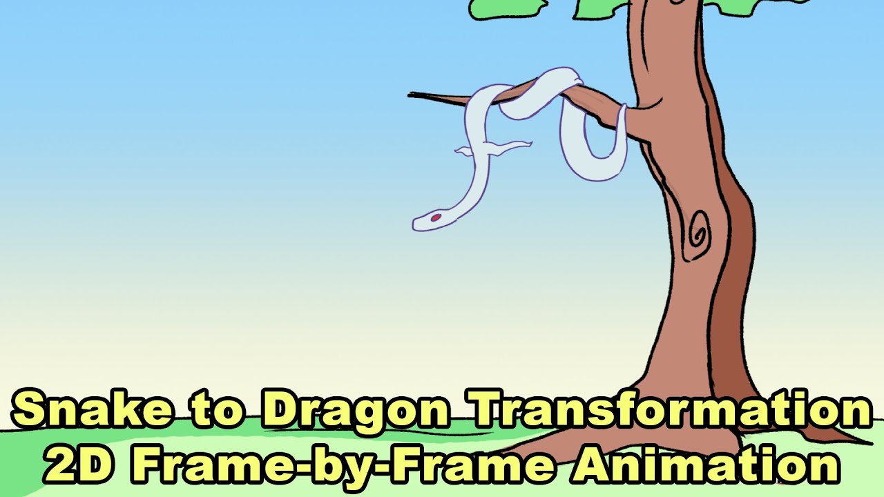 2D Animation Exercise - Snake to Dragon Transformation