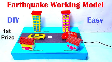 earthquake working model - simple and easy for science exhibition - diy | howtofunda