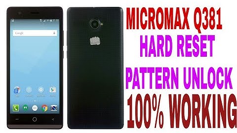 micromax q381 hard reset