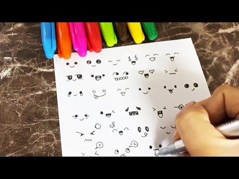 Video Cách vẽ biểu tưởng cảm xúc | Cute Doodle Faces | How... - youtube