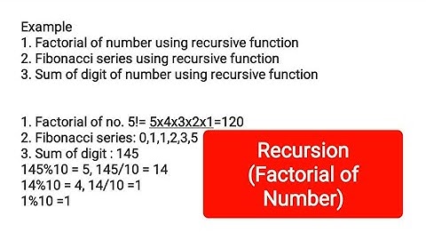 C Programming : #Recursion, Recursive function - Factorial of number