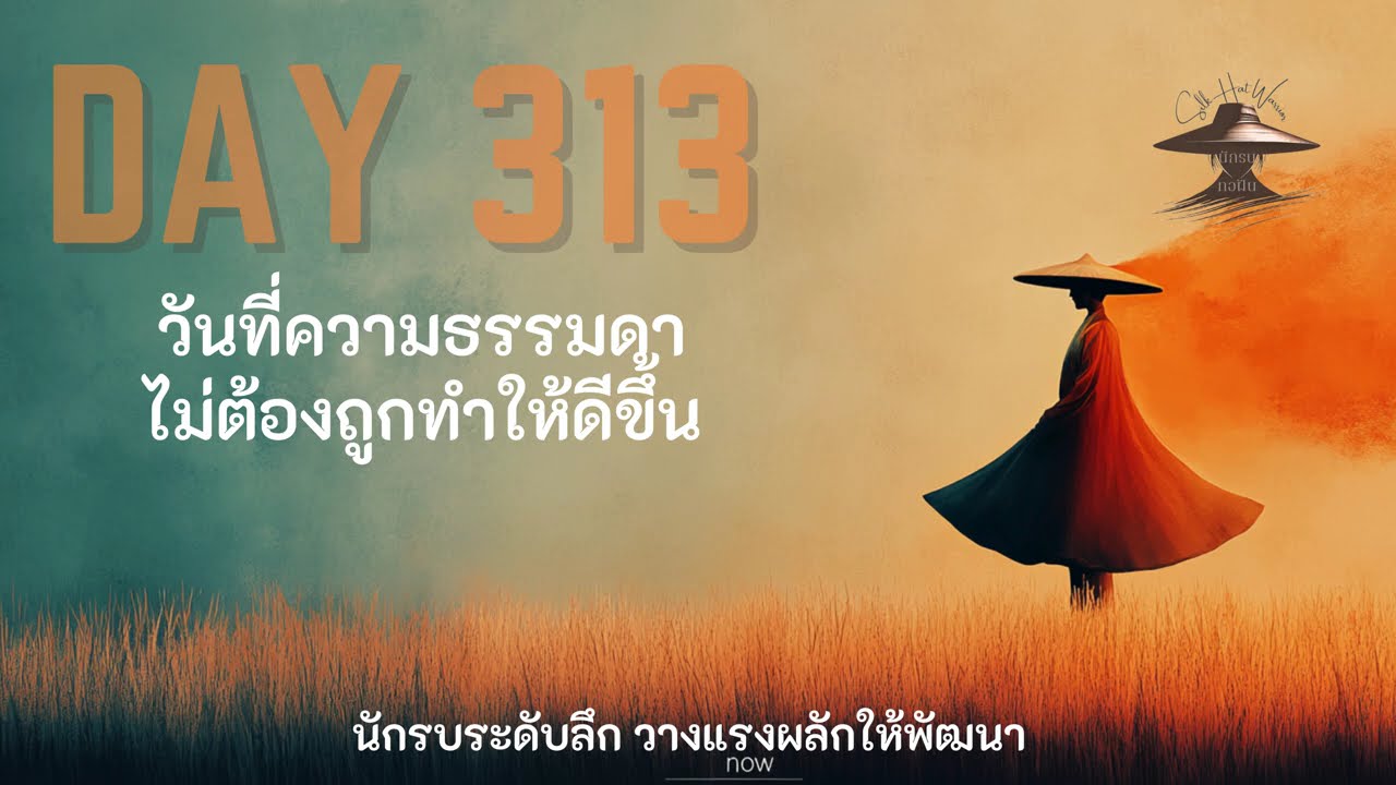 DAY 313 วันที่ความธรรมดาไม่ต้องถูกทำให้ดีขึ้น