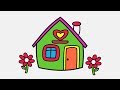 Draw baby doll house coloring page  apprendre le dessin et la coloration pour les enfants