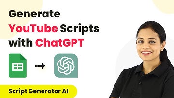 How to Use ChatGPT to Generate YouTube Scripts - Script Generator AI