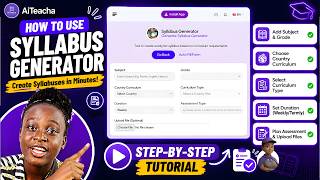 How to Use the AiTeacha Syllabus Generator | Create Professional Syllabuses with AI