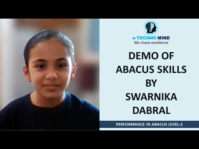 Double digit addition & subtraction by genius Swarnika Dabral -Abacus Level-2 (visualization method)