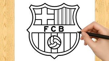 كيف ترسم شعار برشلونة خطوة بخطوة | رسم سهل | رسم سهل للمبتدئين | How to Draw Barcelona Logo