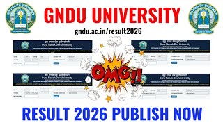 Gndu Result 2026 Publish Now 😱 2nd / 4th / 6th Semester ✍️ Gndu Result News Today | Latest Update
