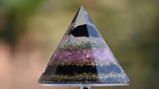 New Arrival Of Hexagon Six Faceted Orgonite Pyramid Black Tourmaline Rose Quartz High Popular Orgone