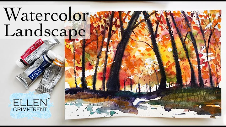 Watercolor Autumn Landscape Tutorial for Beginners...