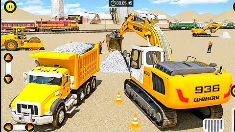 Train Track Builder Simulator - City Construction JCB Game 3D - Android Gameplay