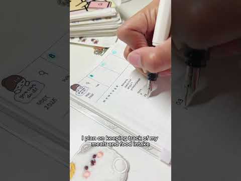 Setting up Mimi Notebook Spread food journal