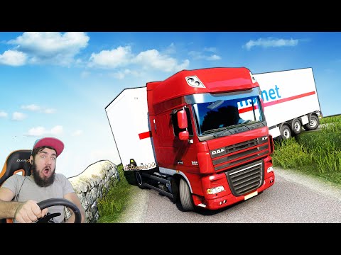 Видео: ЗАПЛОМБИРОВАЛСЯ НА УЗКОЙ ДОРОГЕ - СМОТРИТЕ до КОНЦА - ETS 2 МОДЫ - EURO TRUCK SIMULATOR 2 + РУЛЬ