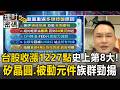 今台股收漲1227點史上第8大！矽晶圓、被動元件族群勁揚【理財密碼】