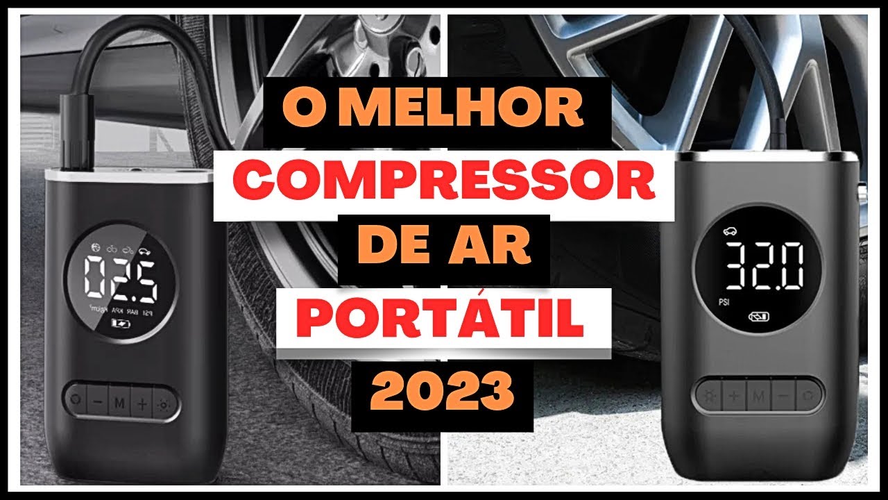 COMPRESSOR DE AR PORTÁTIL SUPER POTENTE - O MELHOR COMPRESSOR DE AR 2023  [Unboxing, Review e testes] 