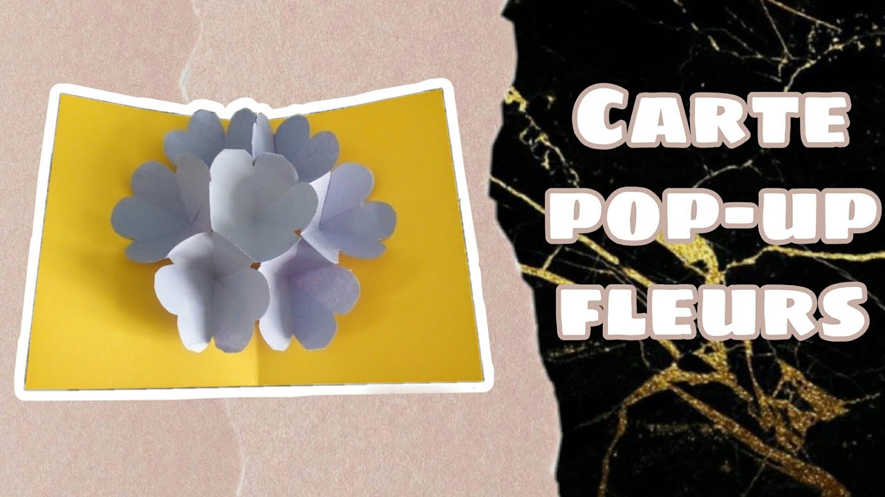 Origami facile - Carte pop-up fleurs 
