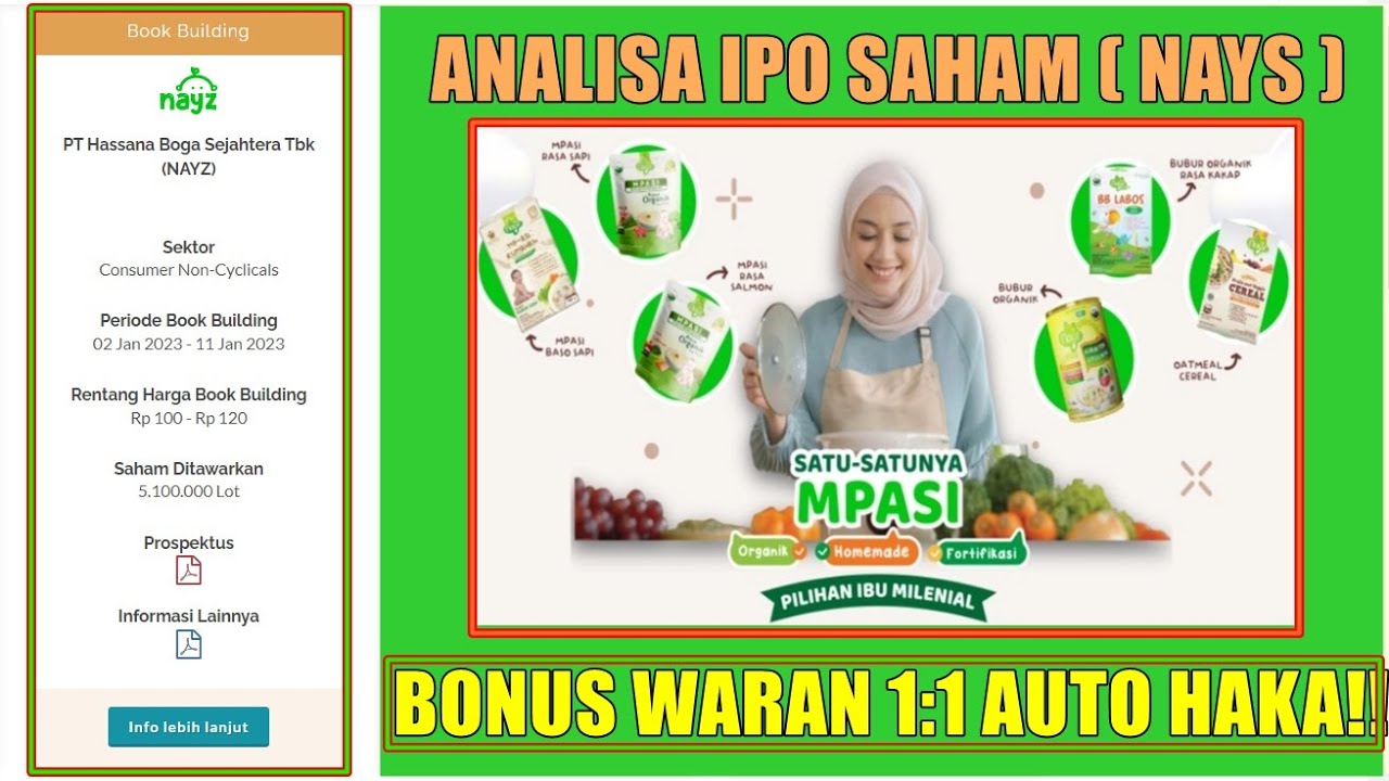 Analisa IPO Saham PT Hassana Boga Sejahtera Tbk NAYZ Emiten Bubur analisa-ipo-saham-pt-hassana-boga-sejahtera-tbk-nayz-emiten-bubur