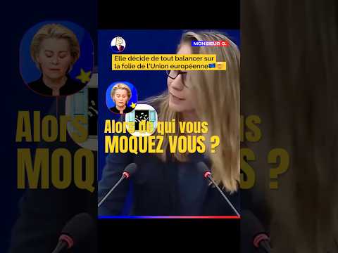 Elle expose les dérives de l’Union européenne sans filtre 🇪🇺⚡