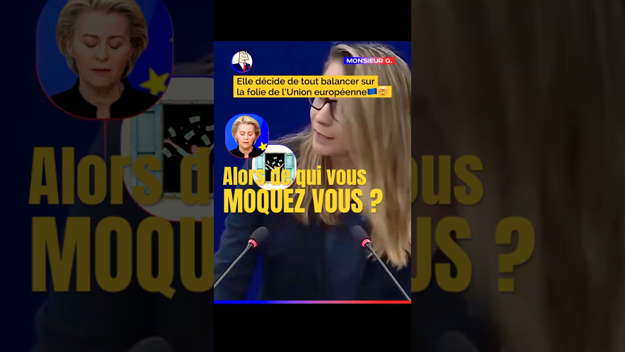 Elle expose les dérives de l’Union européenne sans filtre 🇪🇺⚡