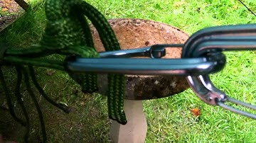 DD Hammock Carabiner mod to stop water wicking into your hammock