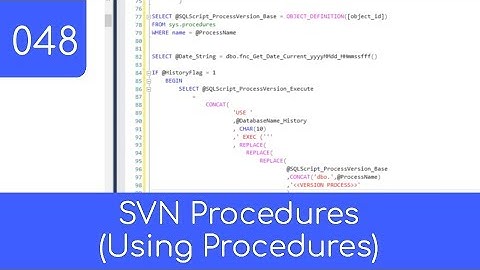 048 - Version Procedures using Procedures - SQL Master Data Management