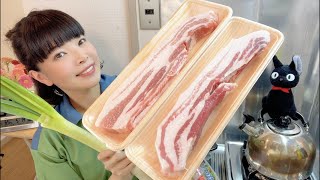 豚の角煮を作ってみたい♡ツナ&カニカマサラダも作って食べよう！