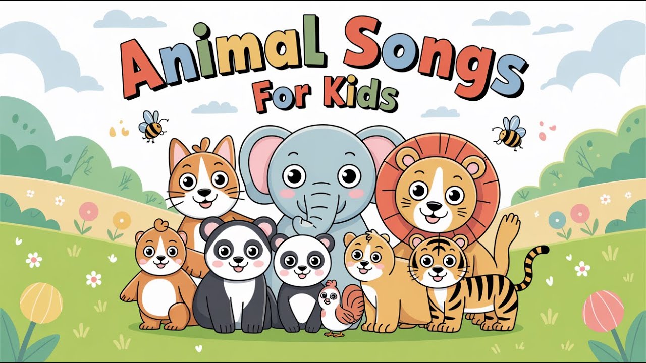 Animal Dance Songs for Kids | Cute Animated Animals & Nursery Rhymes