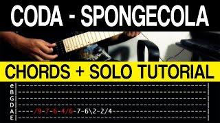 Coda - Sponge Cola Guitar CHORDS + SOLO Tutorial (WITH TAB) chords