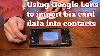 Using Google Lens to import business card data into phone contacts screenshot 4