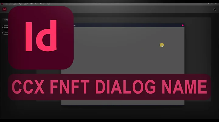 How to Fix ccx fnft dialog name error in Indesign 2021