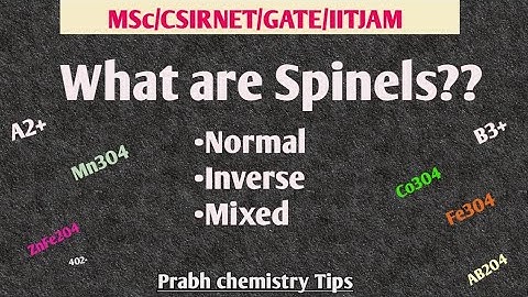 Spinels|| Coordination chemistry|| Normal|Inverse|Mixed spinels