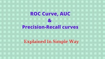 Lecture-18: ROC Curve, AUC  and Precision-Recall curves.