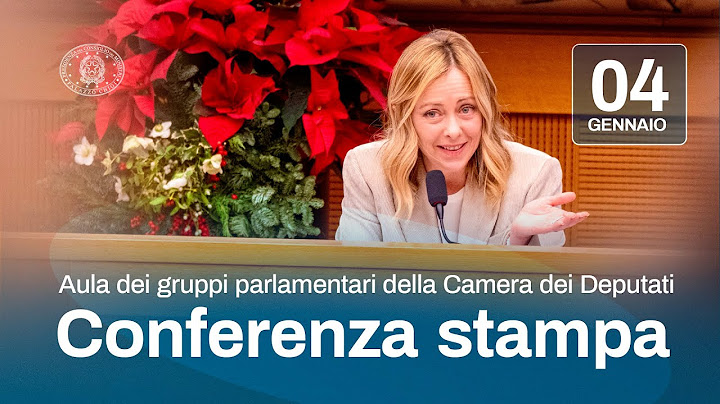 Conferenza stampa del Presidente Meloni