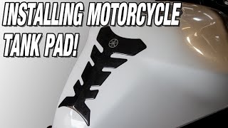 Installing Motorcycle Tank Pad!