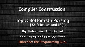 Bottom Up Parsing