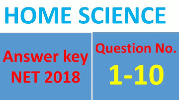 Home Science net exam answer key held on 8 July 2018, home science cbse net answer key 2018, part 3