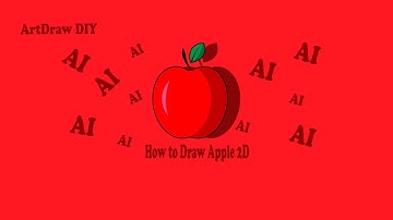 How to design flat apple 2D in Illustrator | Illustrator cc Tutorial